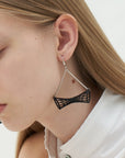 String Art - Crossing Line Earrings - Avant Gardist