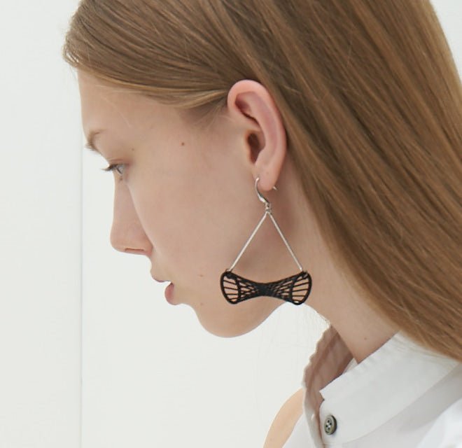 String Art - Crossing Line Earrings - Avant Gardist