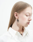 Infinity Art Series - Movable ball in boxes earrings