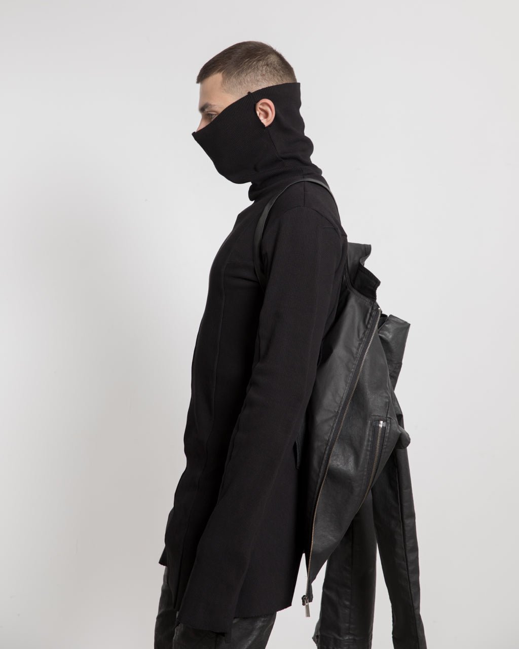 Men High Shoulder V Jacket - Avant Gardist