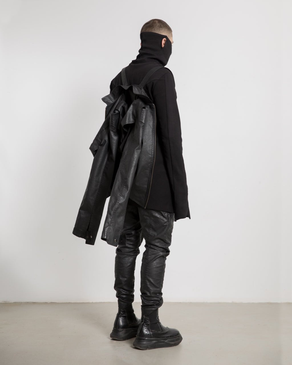 Men High Shoulder V Jacket - Avant Gardist