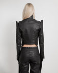 Women High Shoulder V Jacket - Avant Gardist
