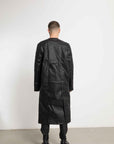 Denim Geometric Long Jacket - Avant Gardist