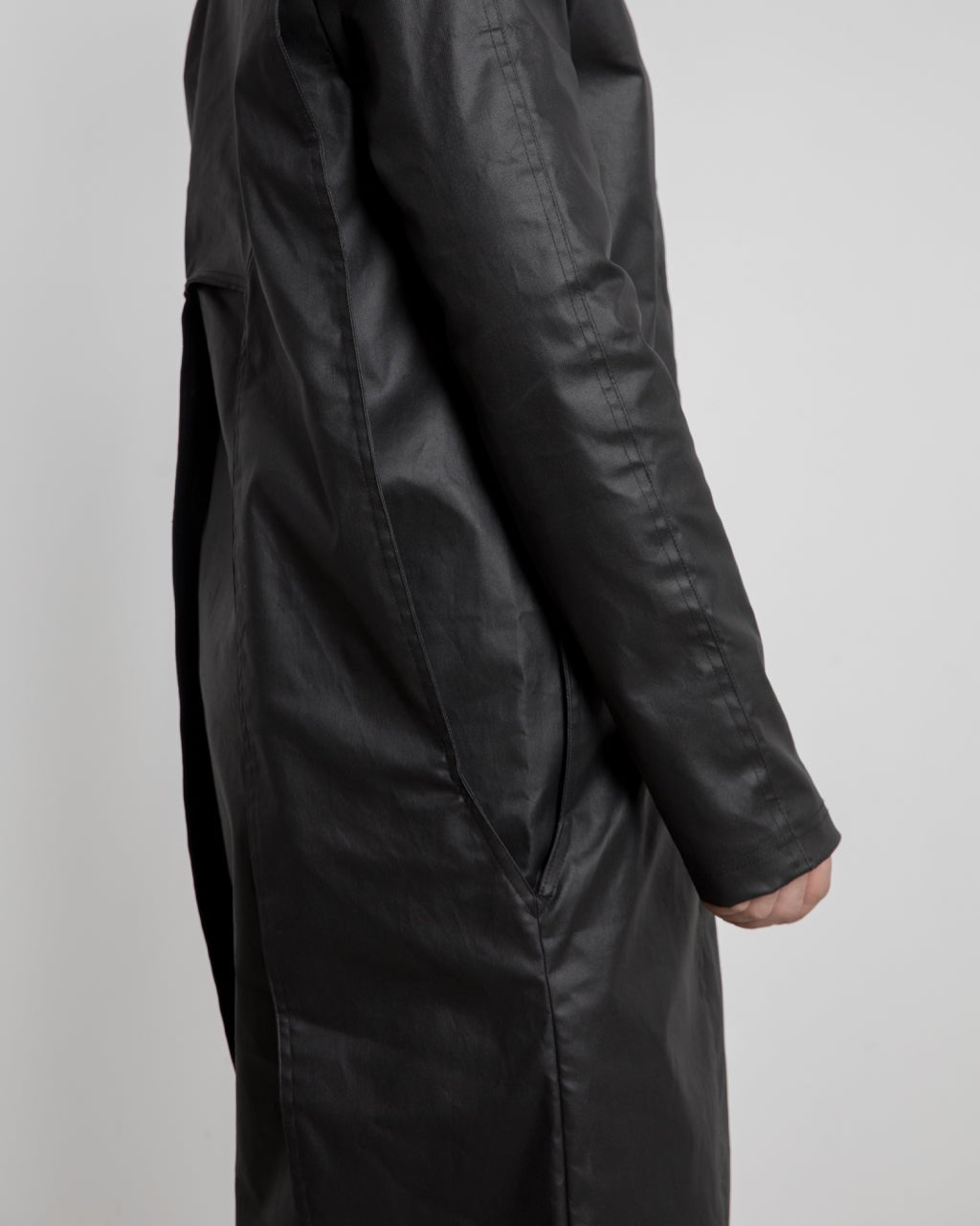 Denim Geometric Long Jacket - Avant Gardist