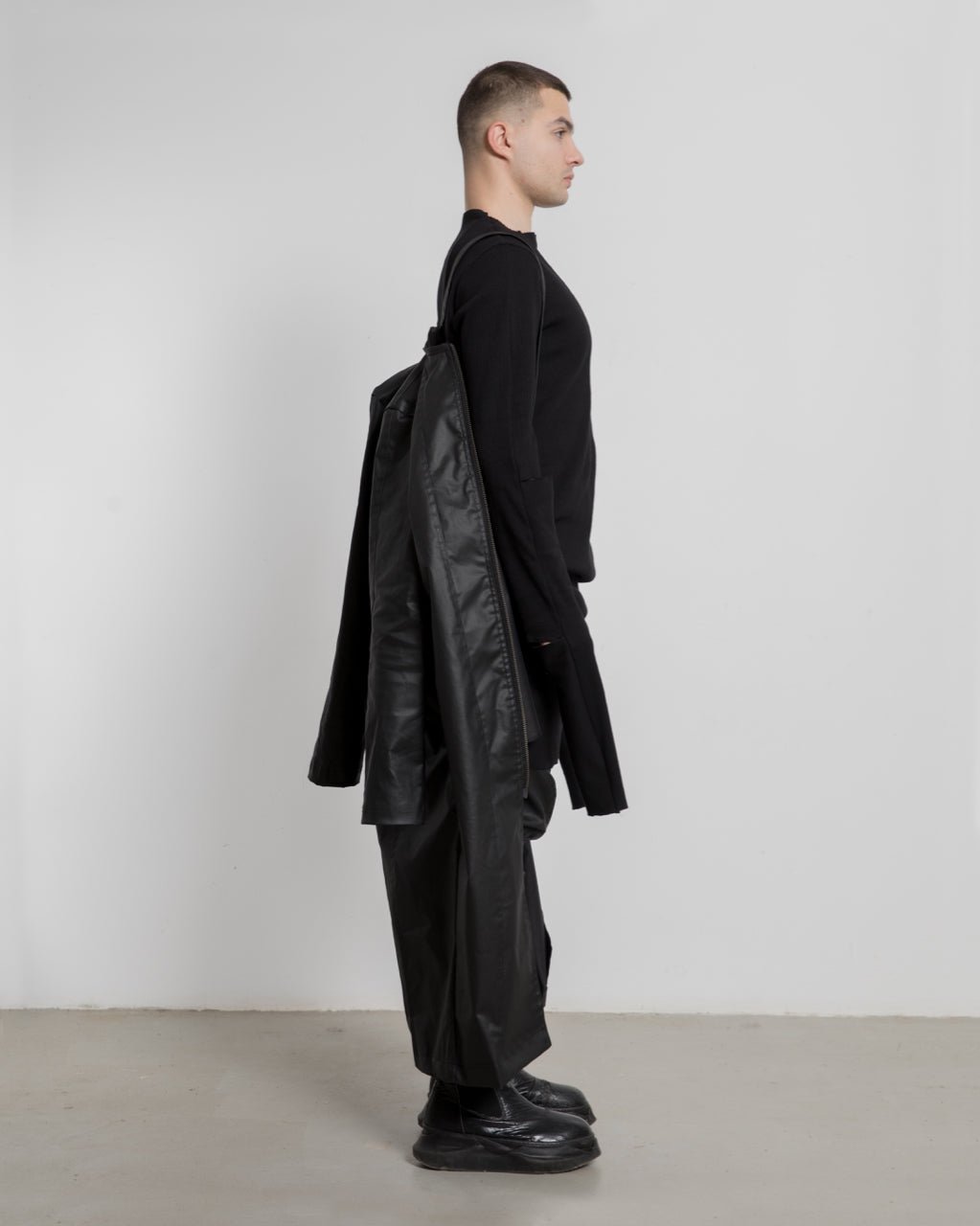 Denim Geometric Long Jacket - Avant Gardist