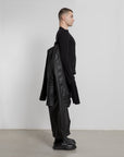 Denim Geometric Long Jacket - Avant Gardist