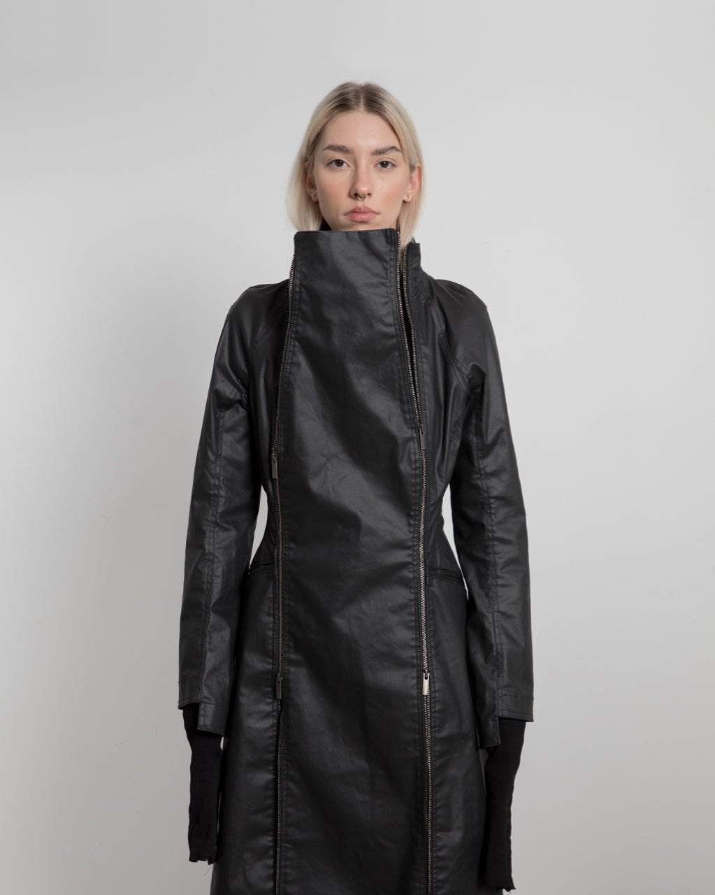 Denim Double Zipped Long Jacket - Avant Gardist