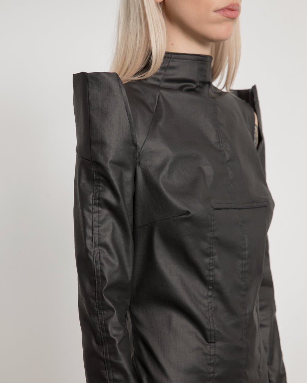 Denim High Shoulder Dress - Avant Gardist