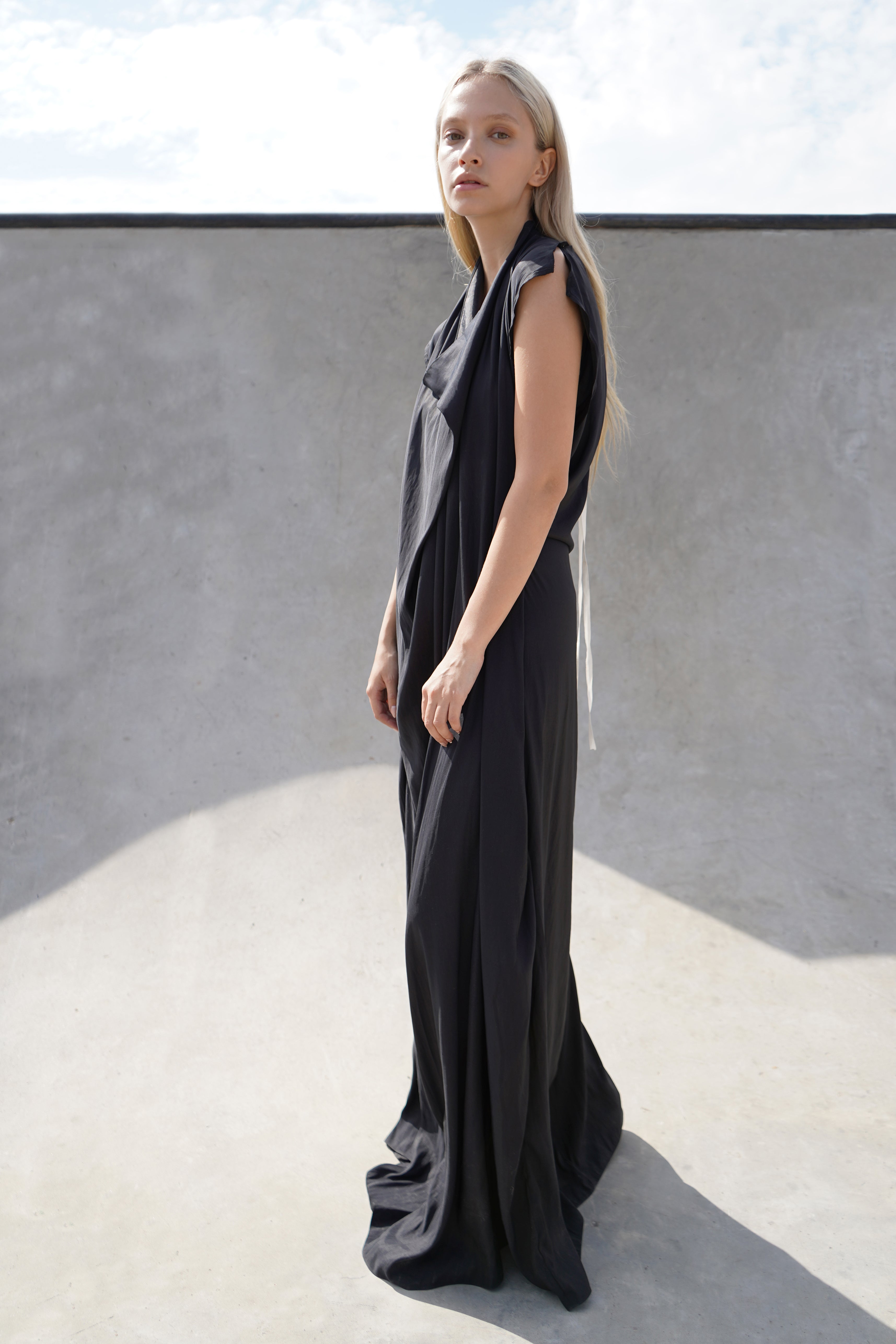 COWL NECK ADJUSTABLE DRESS