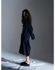 CROPPED SHOULDER JACKET (PINSTRIPE)