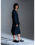 CROPPED SHOULDER JACKET (PINSTRIPE)