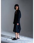 CROPPED SHOULDER JACKET (PINSTRIPE)