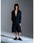 CROPPED SHOULDER JACKET (PINSTRIPE)