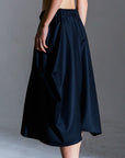 DRAPED SHORTS (PINSTRIPE)