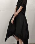 QUILTED SILK SHIRT DRESS