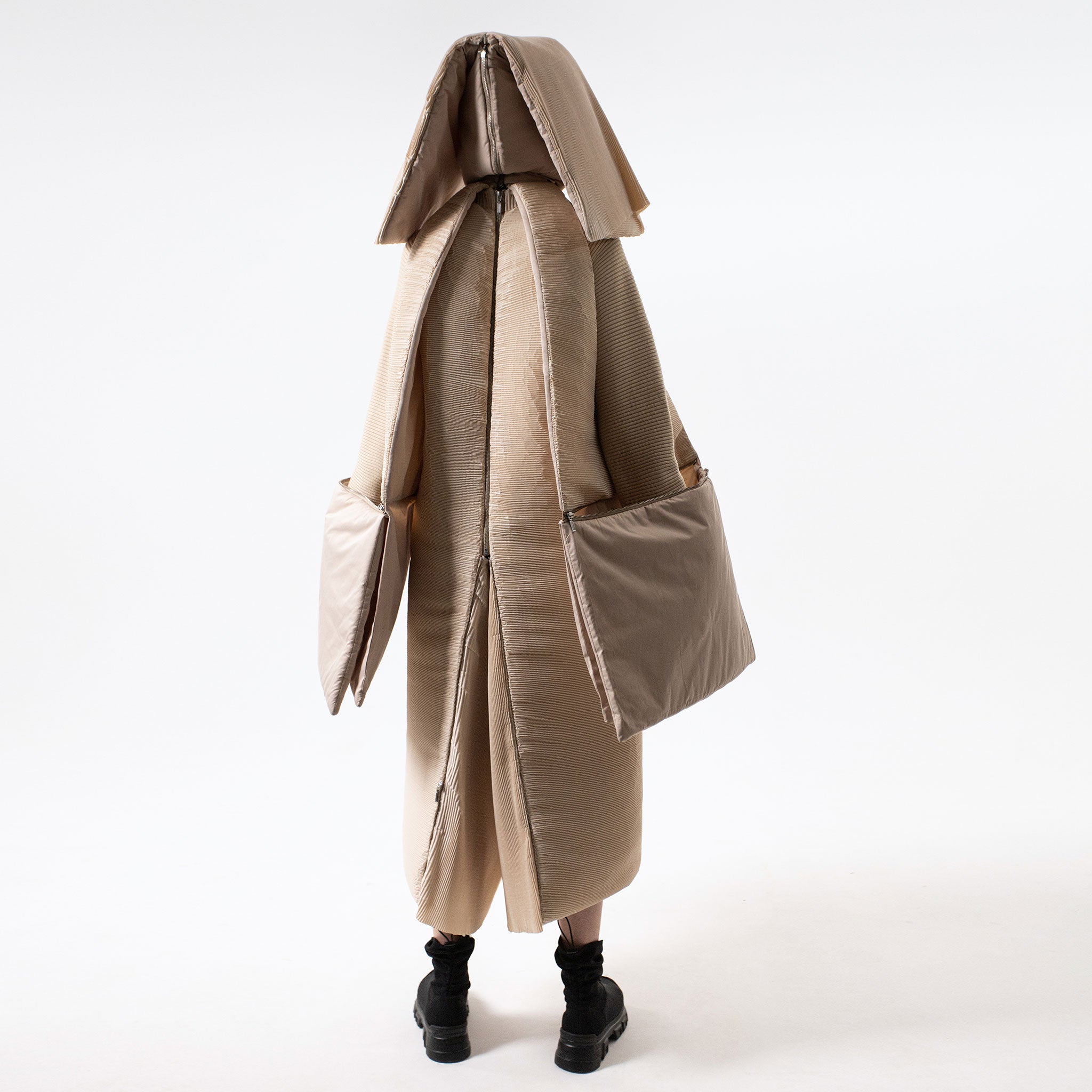 SAMPLE 5-way transforming piece: coat / jumpsuit