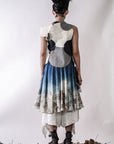 Handmade Indigo Dye Botanical Print Skirt