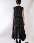 Mixed Fabric Skirt