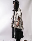 Handmade Botanical Print Oversize Kimono Jacket