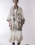 Handmade Botanical Print Oversize Kimono Jacket