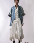 Handmade Indigo Dye and Botanical Print I/B Kimono Jacket