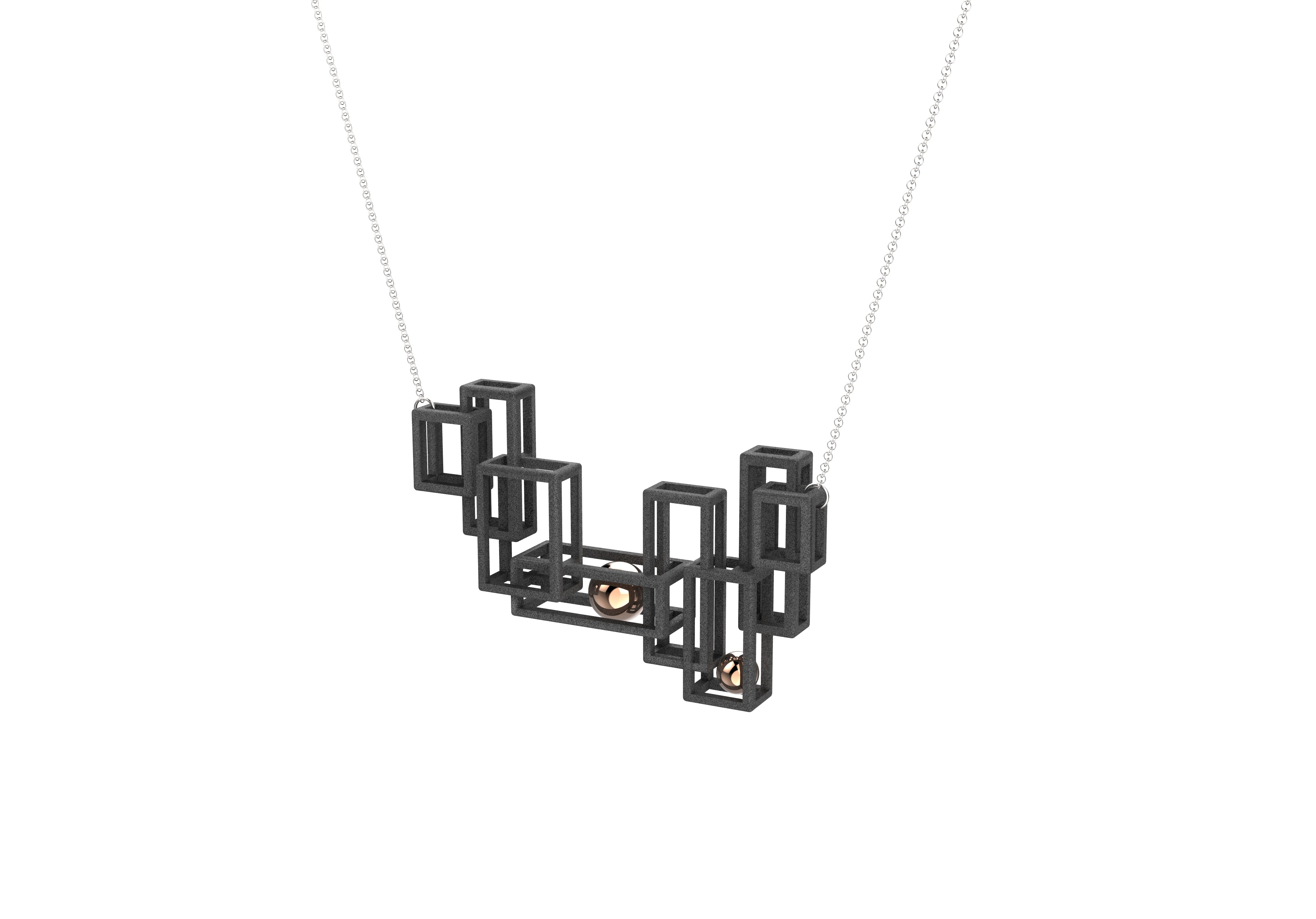 Infinity Art Series - Beads in Infinite Cuboids Necklace - Avant Gardist