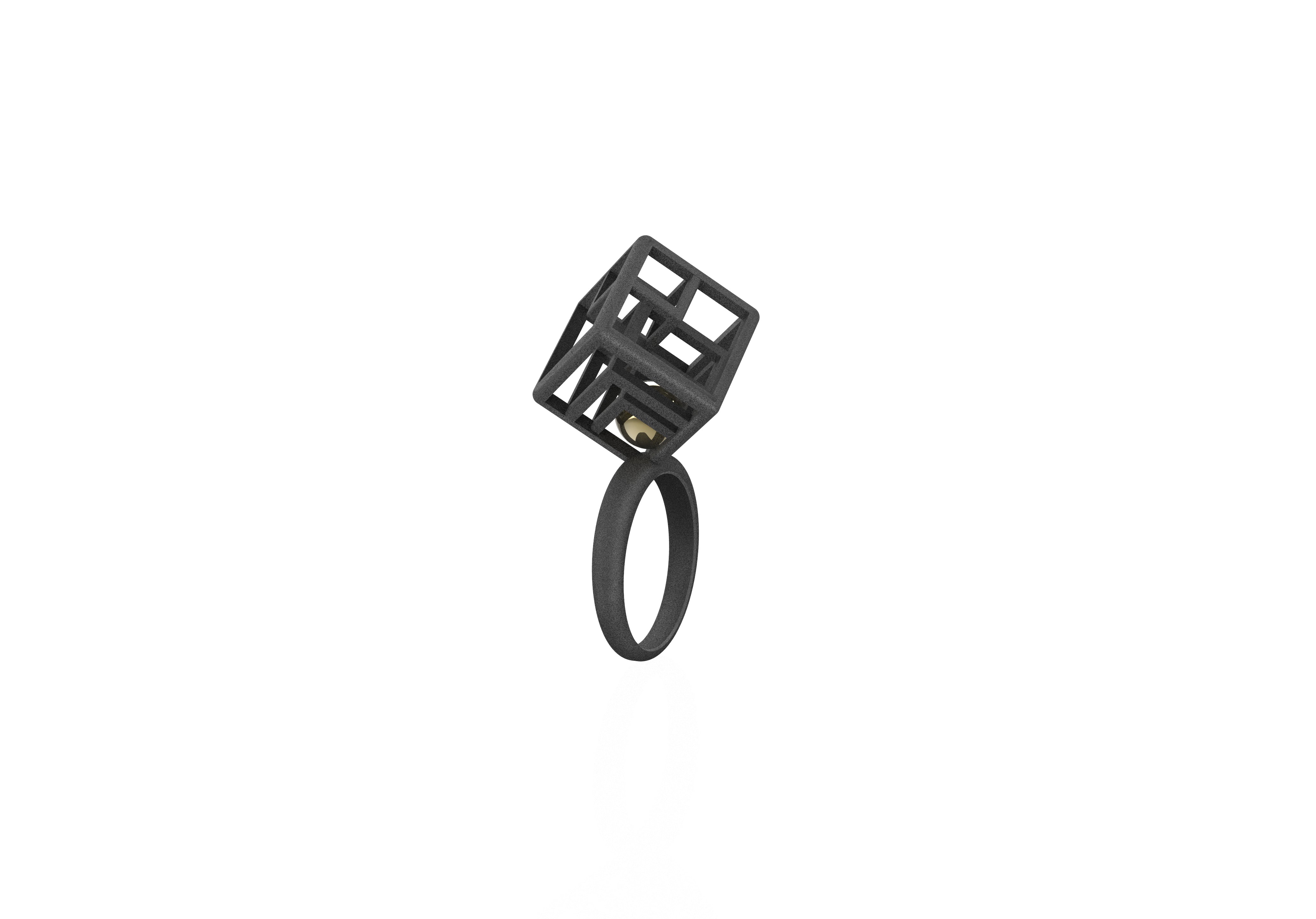 Infinity Art Series - Trapped in Cubic Cage Ring
