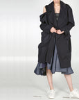 Coat - Long Coat Drop Sleeve