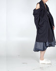 Coat - Long Coat Drop Sleeve
