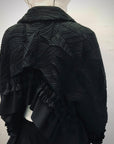 Jacket - Asymmetric Length with Ruffles