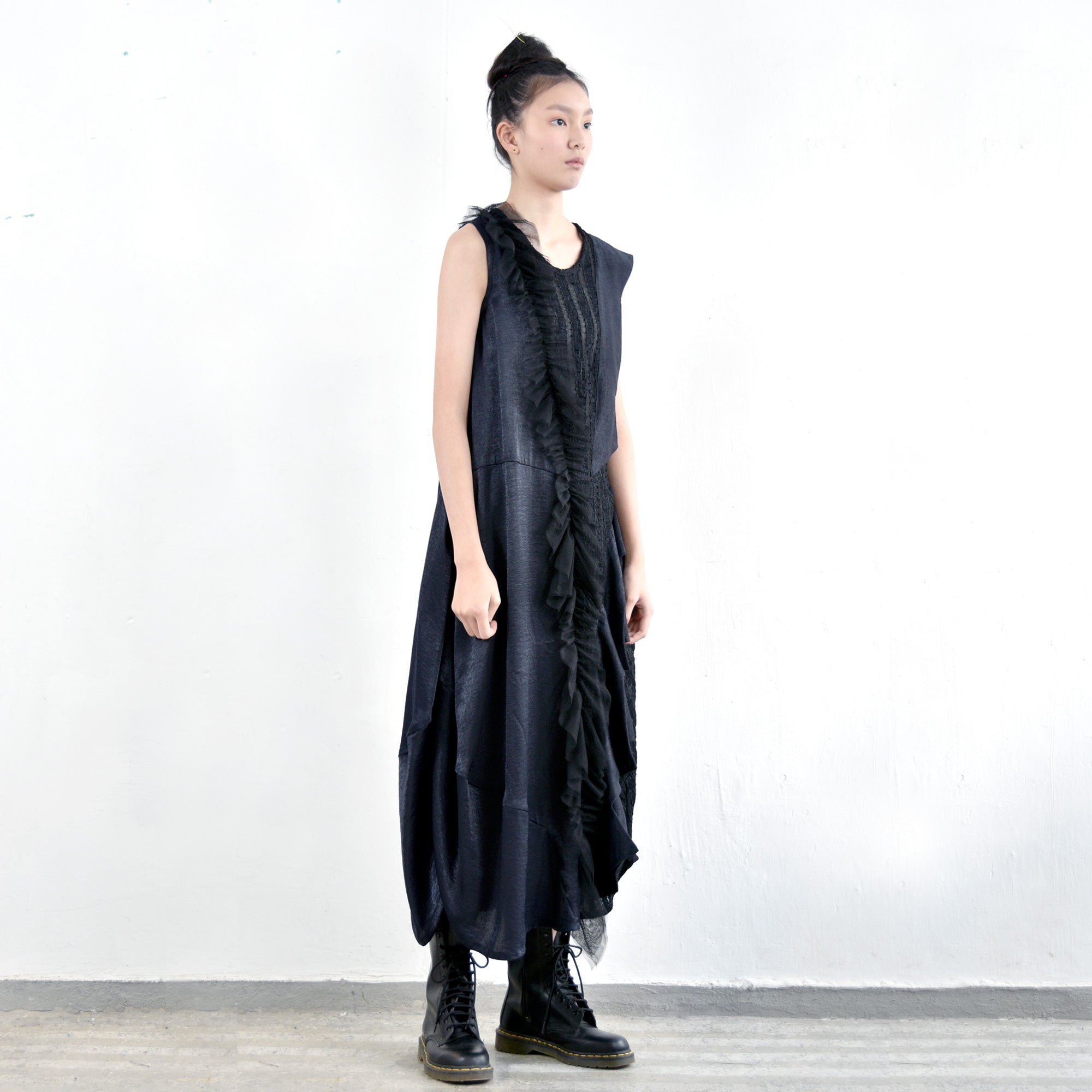 Dress - Ruffles Across Cocoon Dress