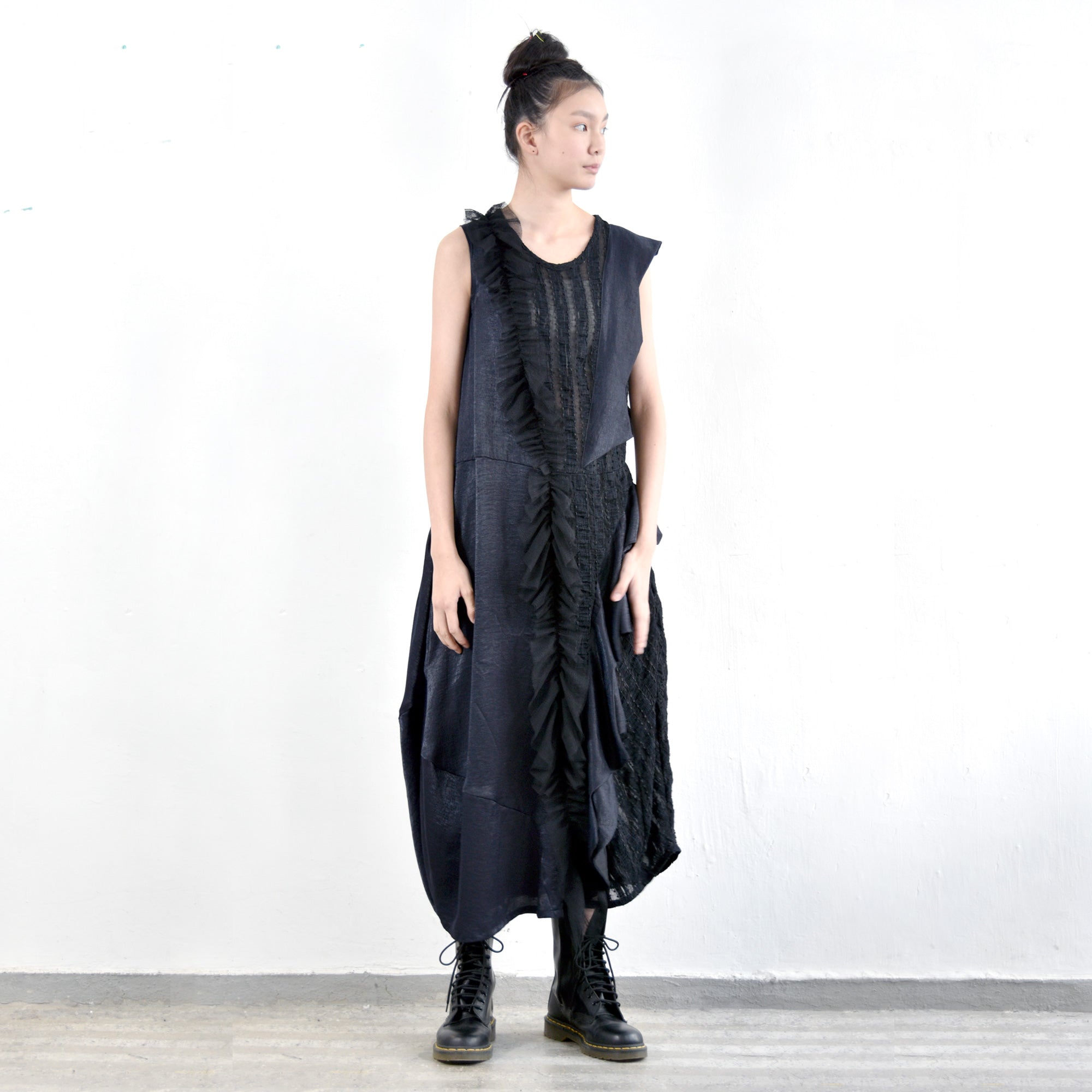 Dress - Ruffles Across Cocoon Dress