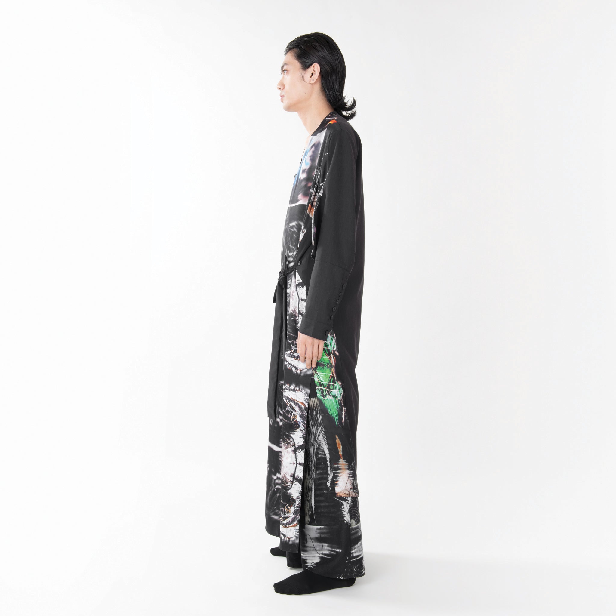 SOUND-WAVE PRINTS LONG SHIRT