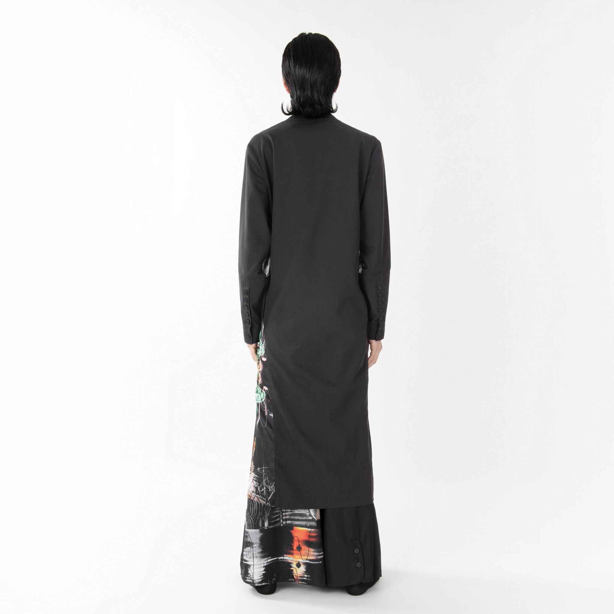 SOUND-WAVE PRINTS LONG SHIRT