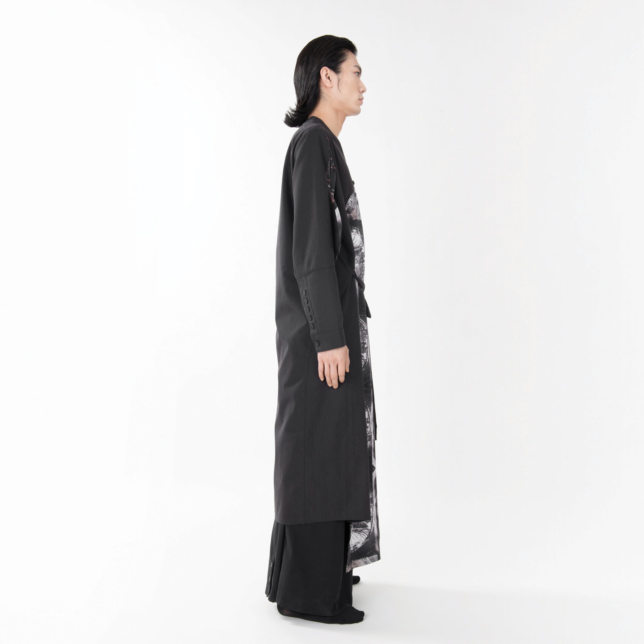 SOUND-WAVE PRINTS LONG SHIRT