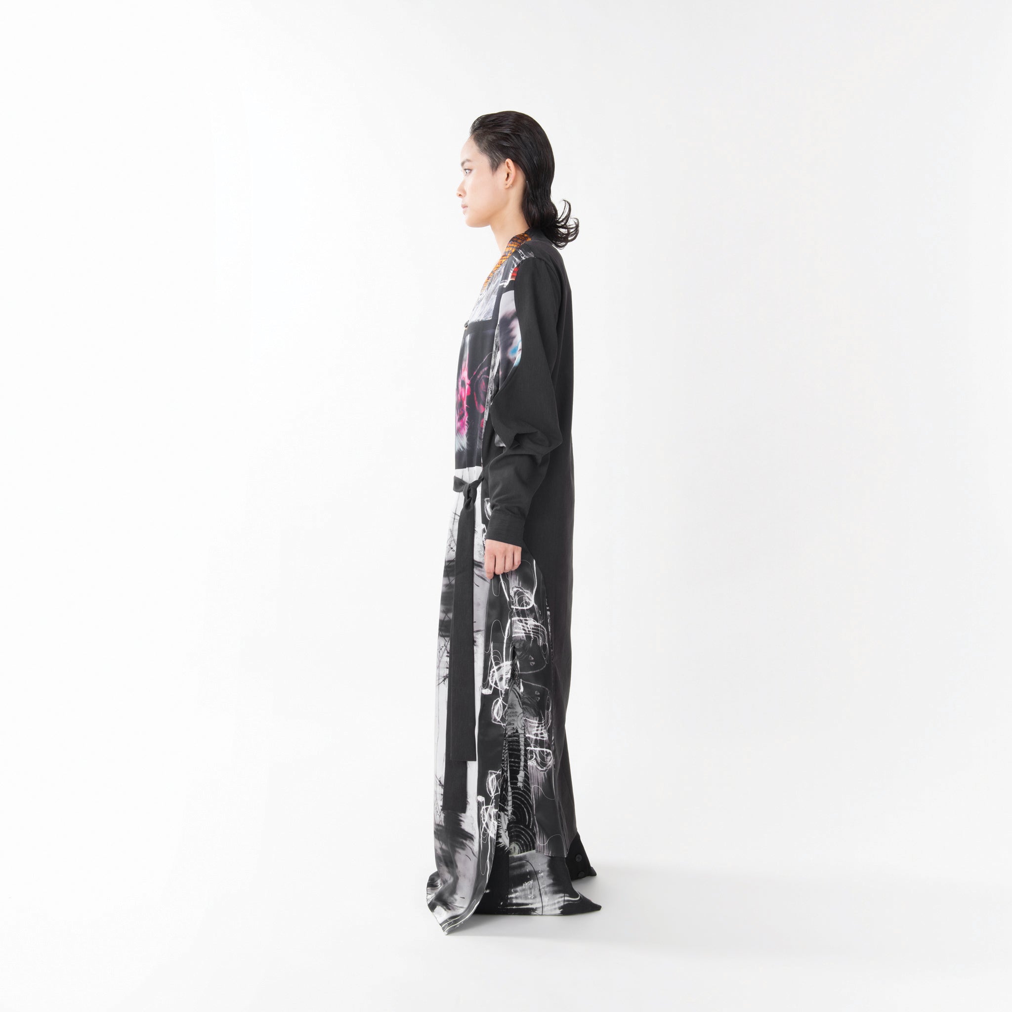 SOUND-WAVE PRINTS LONG SHIRT