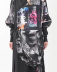 SOUND-WAVE PRINTS LONG SHIRT