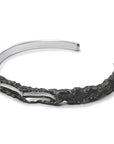 erosion - Half polished sterling silver bracelet - Avant Gardist