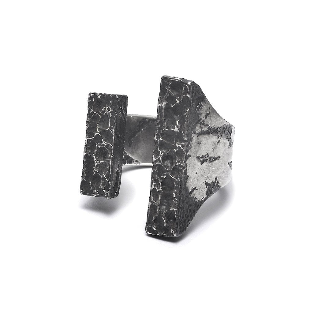 weathering - sterling silver bold ring - Avant Gardist