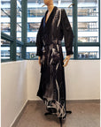 VOICE WITHOUT TRACE SILK PRINTS DRESS GOWN