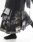 SOUND-WAVE PRINTS SKIRT