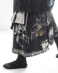 SOUND-WAVE PRINTS SKIRT