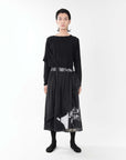 SOUND-WAVE PRINTS SKIRT