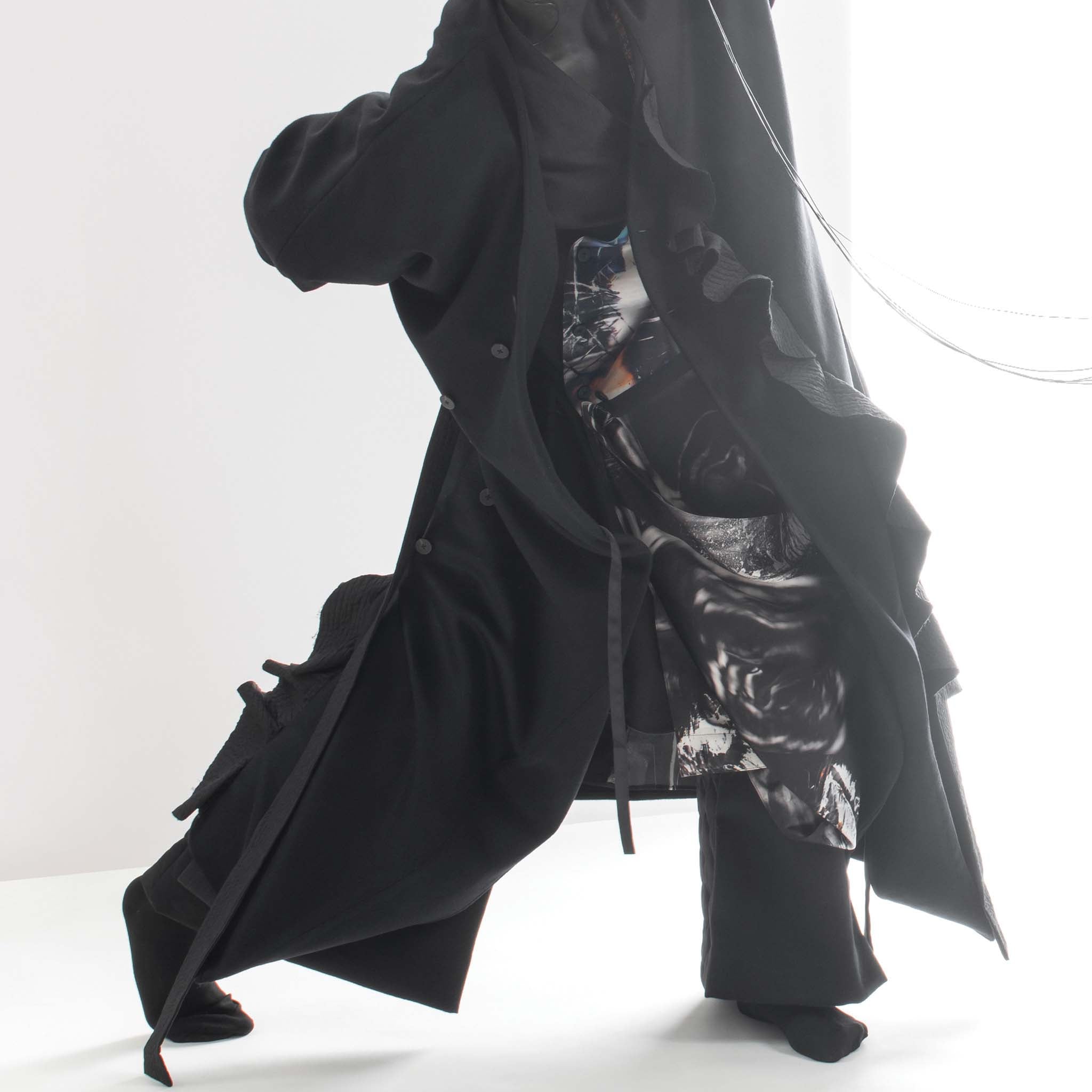 SOUNDWAVE SHORT SLEEVE LONG COAT