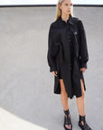 LINDA SPILT COLLAR SHIRT DRESS