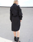 LINDA SPILT COLLAR SHIRT DRESS