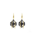 String Art Series - A Cube in A Square Frame Earrings - Avant Gardist