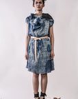 Handmade Shibori Indigo Dye Onepiece Dress
