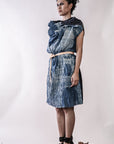 Handmade Shibori Indigo Dye Onepiece Dress