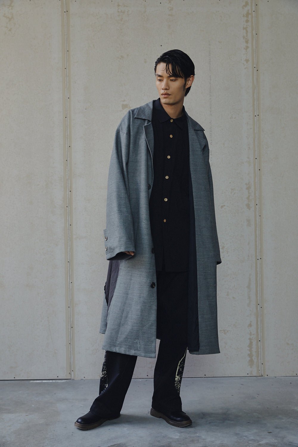 Patchwork Woollen Blend Coat - Avant Gardist